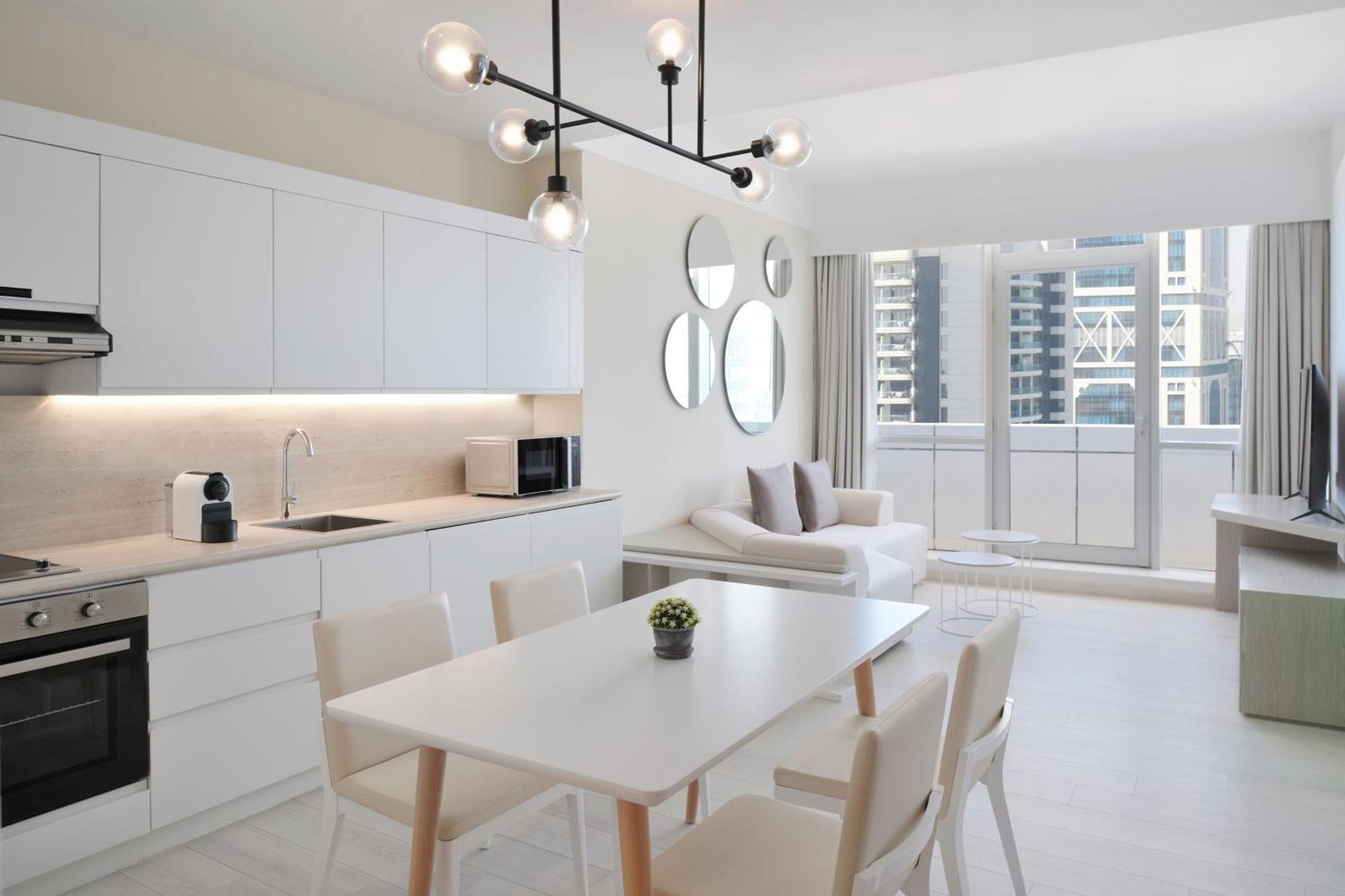 Element By Westin West Bay Doha Hotel Екстериор снимка A 3D rendering of a kitchen